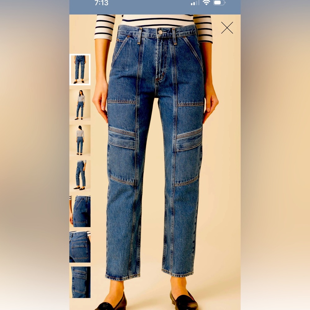 Agolde Cooper Cargo Denim in Reformation size 25. NWT. Sold out everywhere!